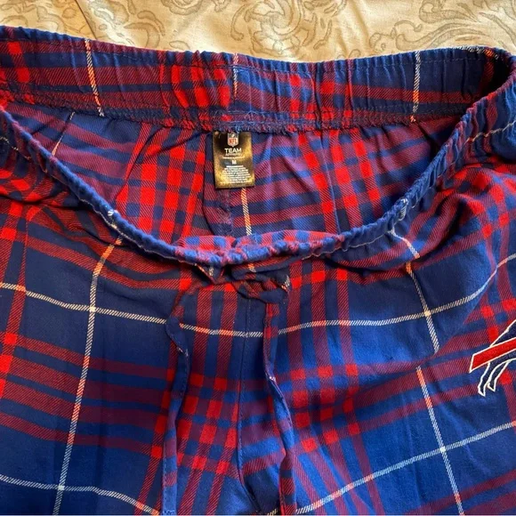 Buffalo Bills Red and Blue Plaid Pajama Pants - Picture 2 of 2